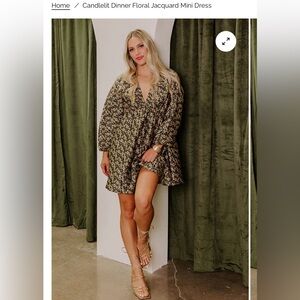 Floral Black - Olive